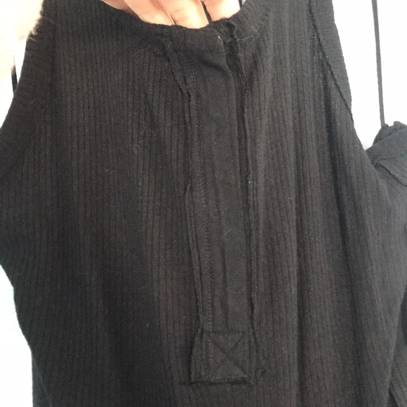 NWT Free People black ribbed racer back tank, size medium - Picture 4 of 11